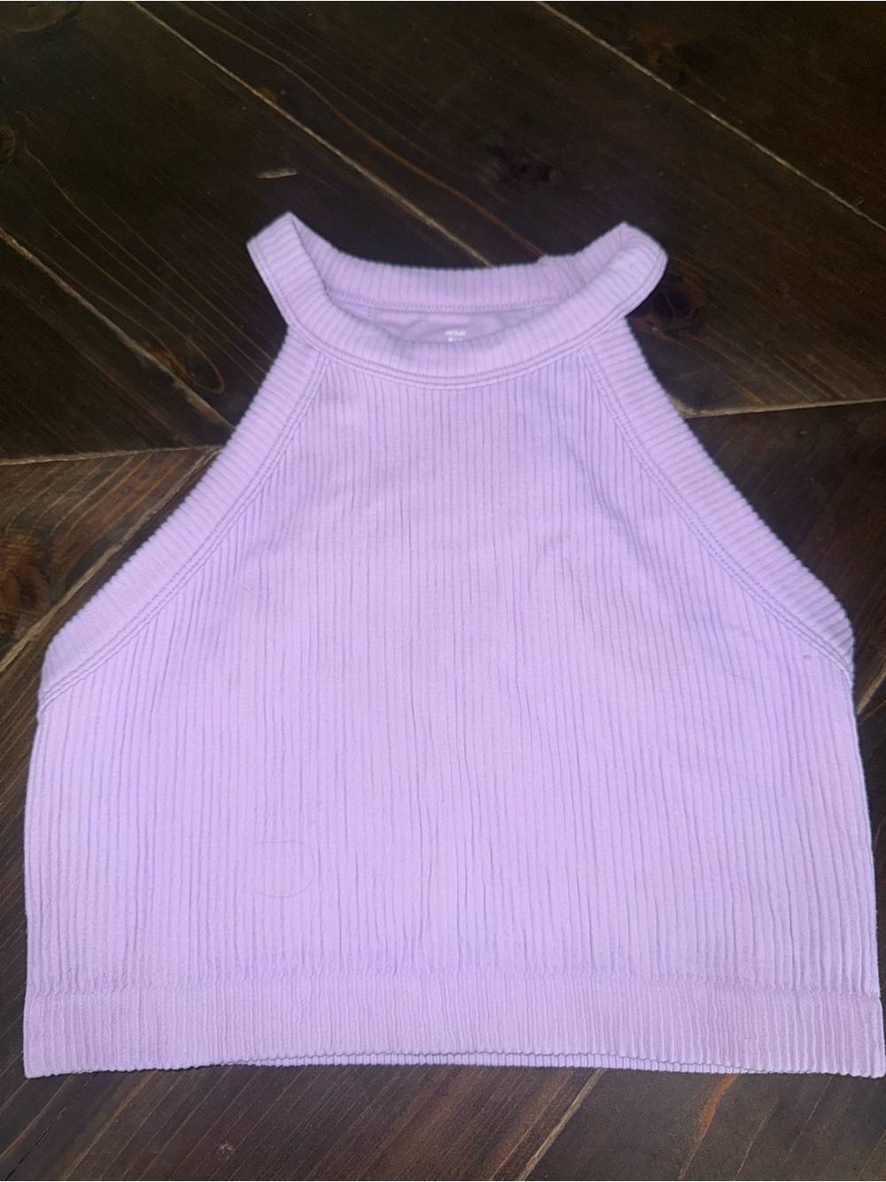 Aerie Ribbed Purple Cropped Tank Size M
